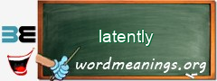 WordMeaning blackboard for latently